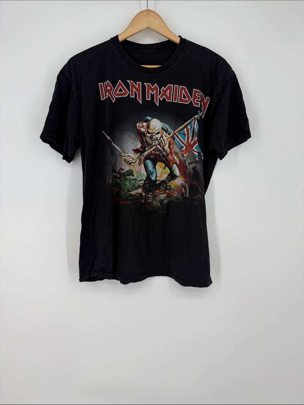 Iron Maiden Black Graphic Band Tee - Black with Multi-Color Print
